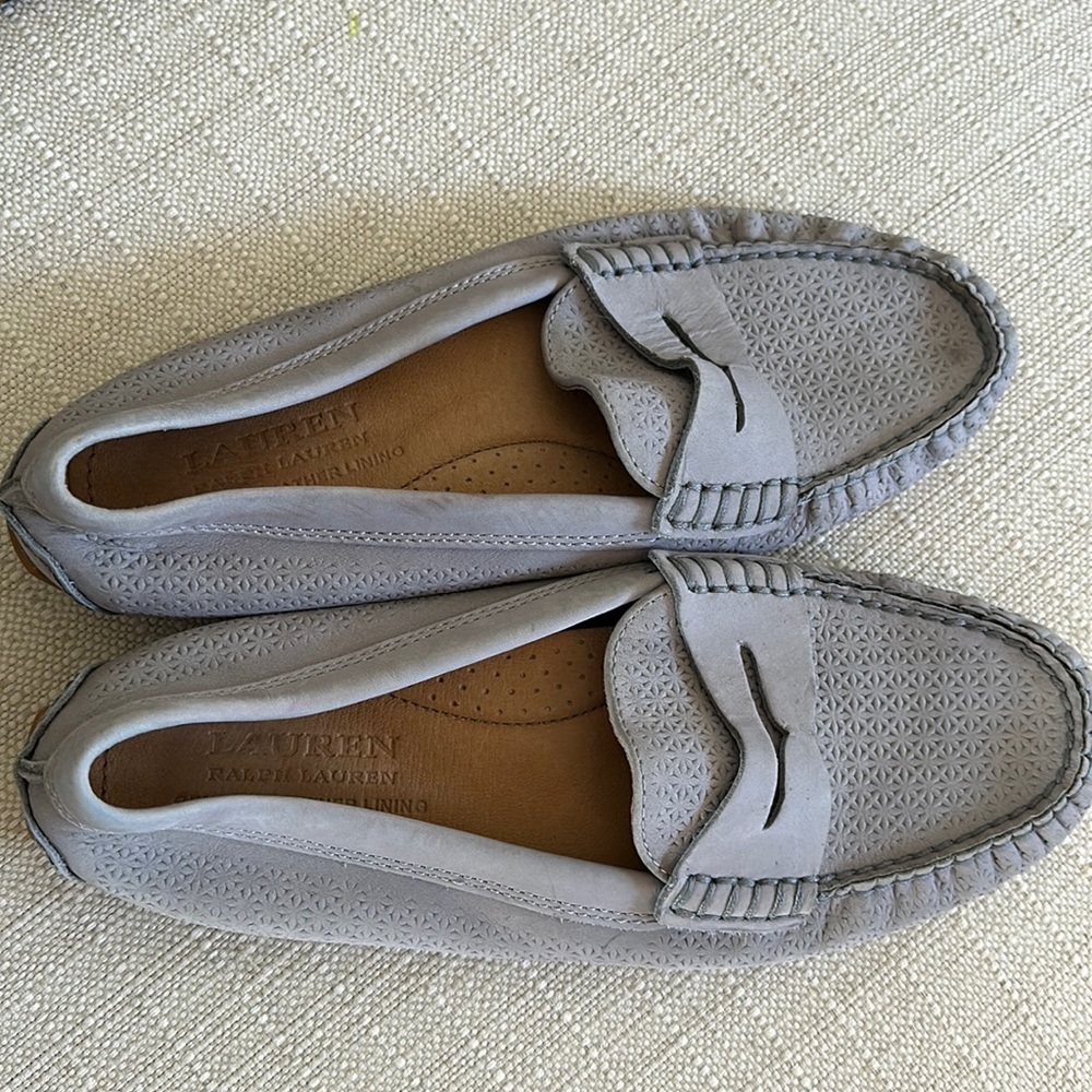Women’s size 8.5 Ralph Lauren driver- grey/purple tone - slightly worn